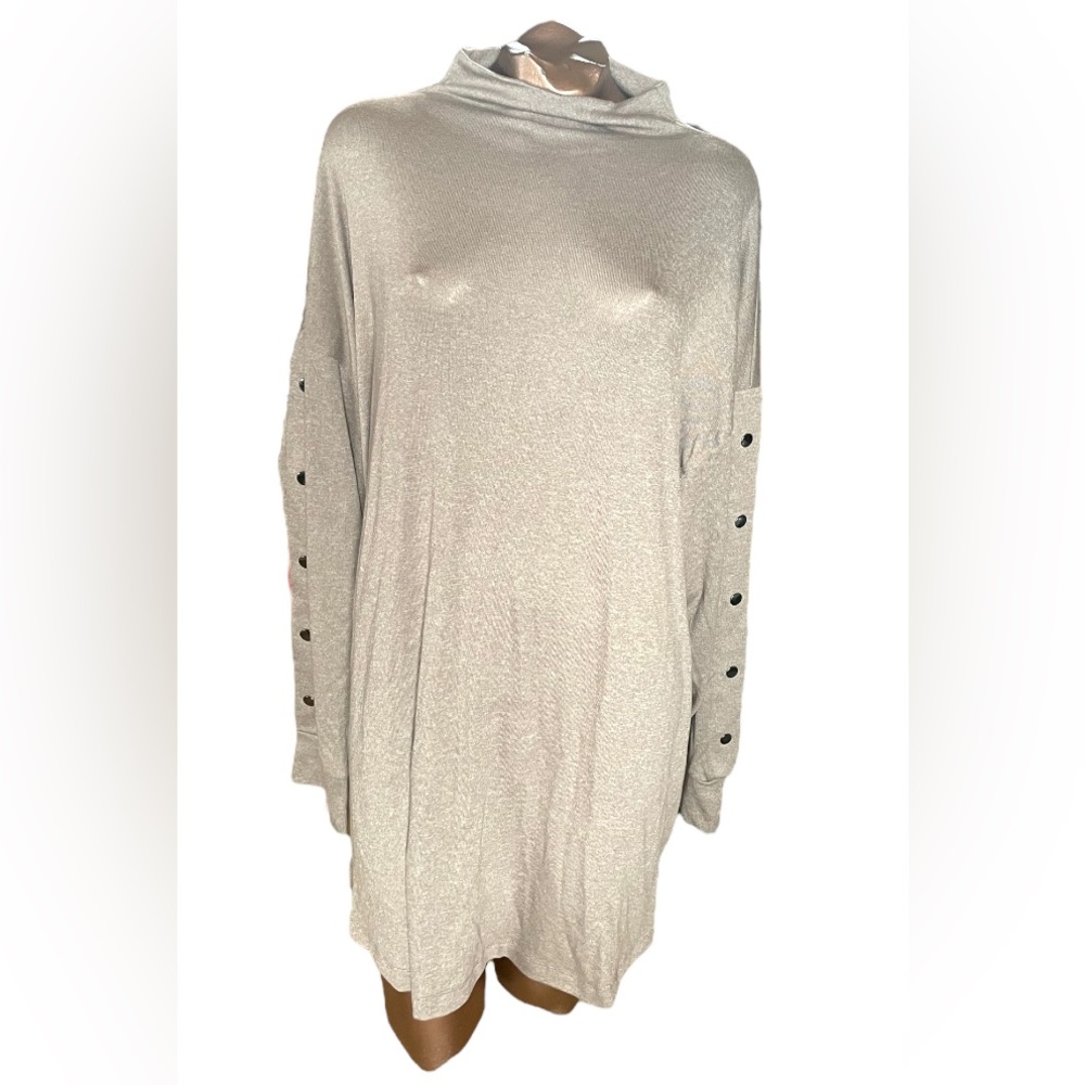 Lane Bryant Faux Snap Sleeve Long Sleeve